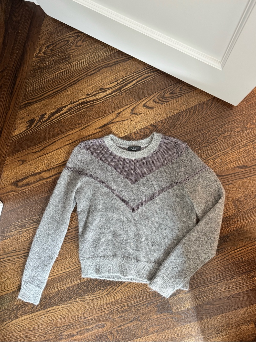 rag & bone cashmere Gray and silver Sweater small